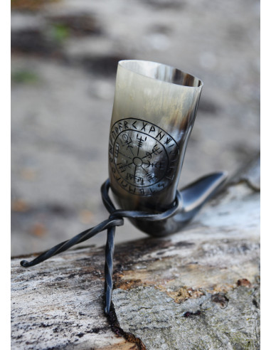Celtic horn Vegvísir with support (200-300 ml.)
