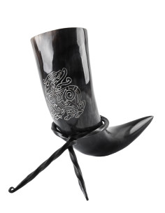 Viking Dragon horn with support (200-300 ml.)