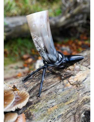 Celtic Valknut horn with support (200-300 ml.)