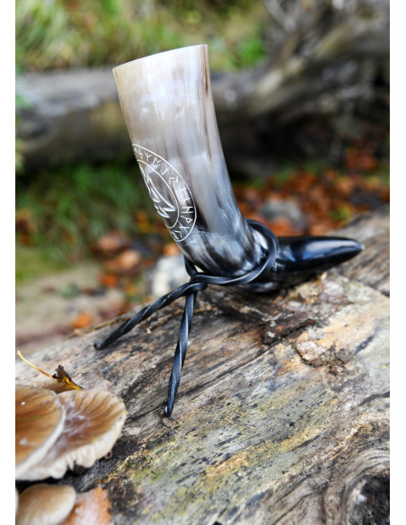 Celtic Valknut horn with support...