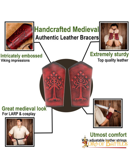 Tree of Gondor bracelets in genuine...