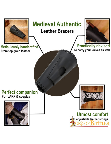 Medieval bracelets with knife holder