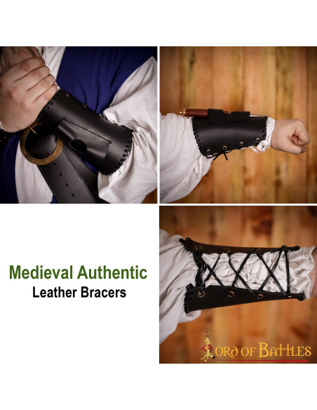 Medieval bracelets with knife holder