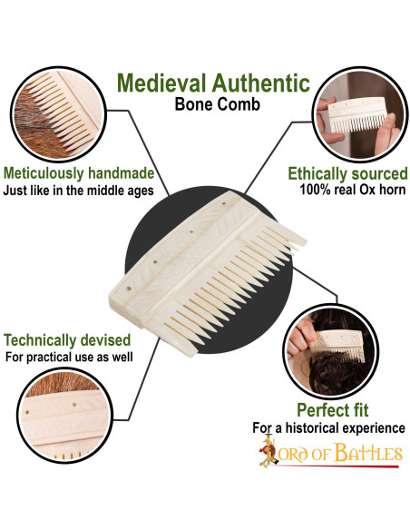 Medieval bone comb for woman...