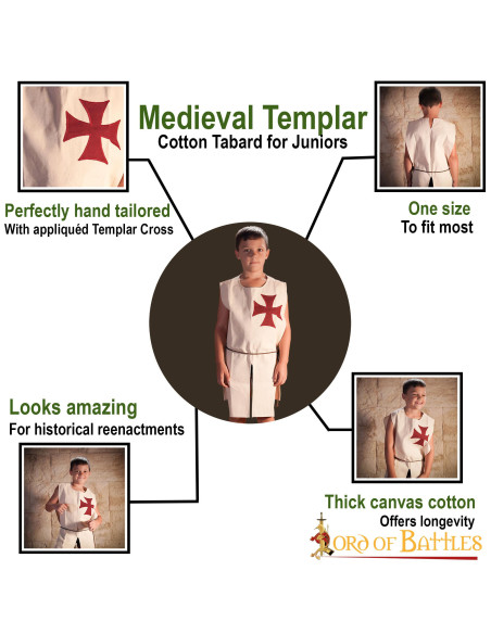 Children's Medieval Crusader Surcoat... Children's Medieval Crusader Surcoat...