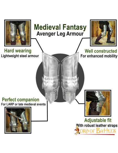 Legs of medieval steel armor (51.5 cm.)