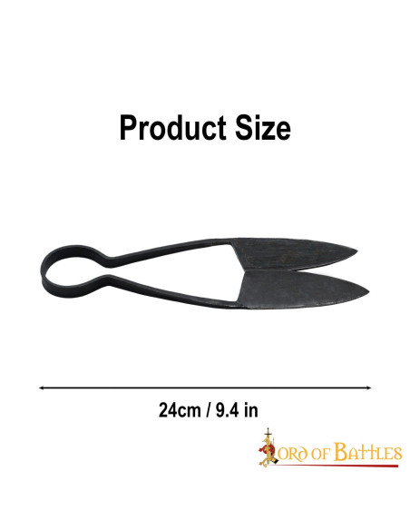 Medieval hand-forged iron scissors...