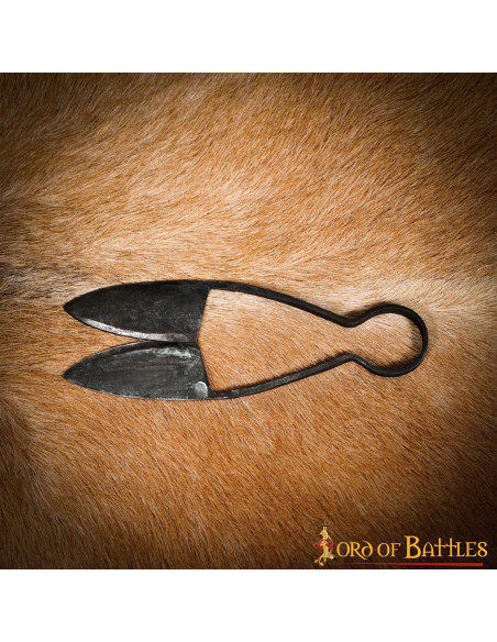 Medieval hand-forged iron scissors...
