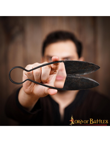 Medieval hand-forged iron scissors...
