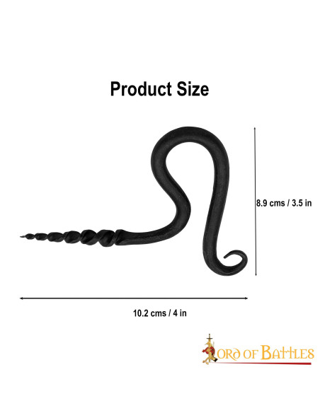 Hand-forged medieval corkscrew...