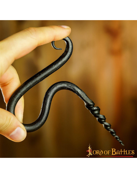 Hand-forged medieval corkscrew...