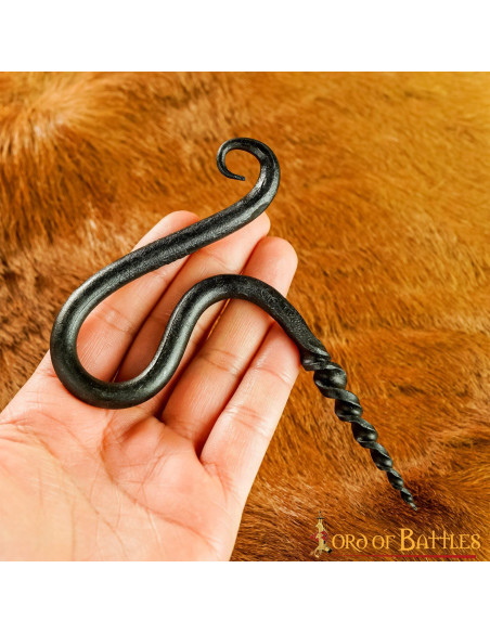 Hand-forged medieval corkscrew...