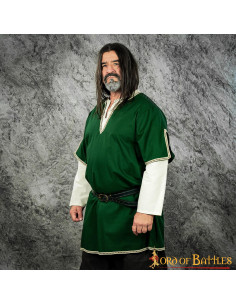 Viking tunic with double sleeves - Green