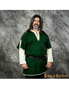 Viking tunic with double sleeves - Green 2