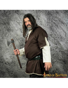 Viking tunic with double sleeves - Brown 2