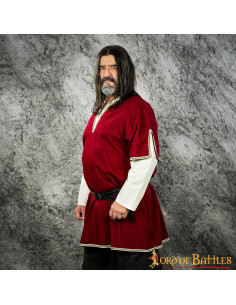 Viking tunic with double sleeves - Garnet 2