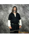 Viking tunic with double sleeves - Black
