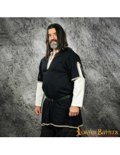 Viking tunic with double sleeves - Black 2