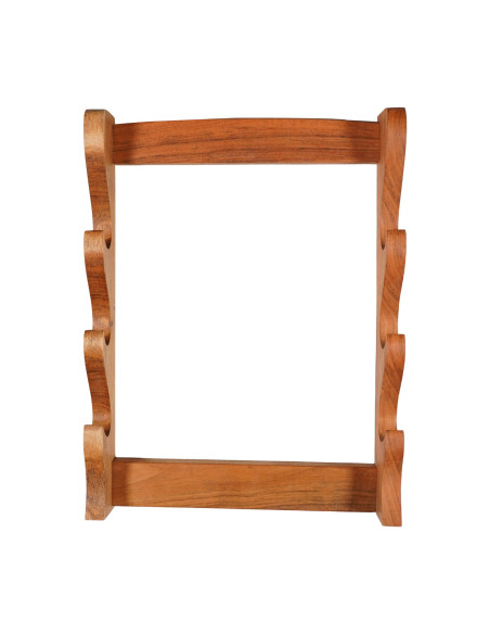 Wooden wall bracket to hang 3 swords