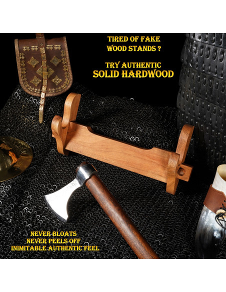 Wooden wall bracket to hang 1 katana