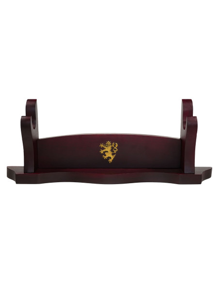 Desktop support in wood to hang 1 sword