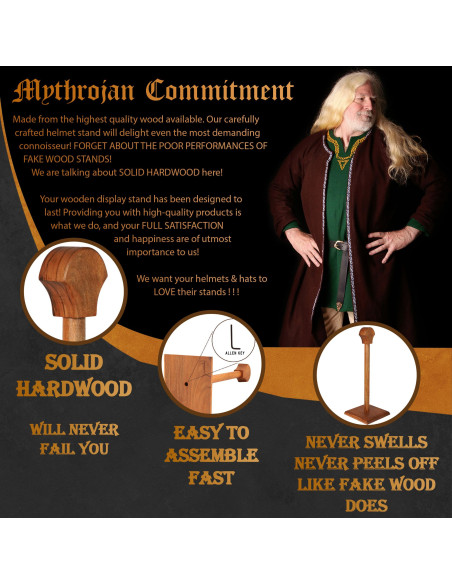 Wooden support to hang helmets (40.5...