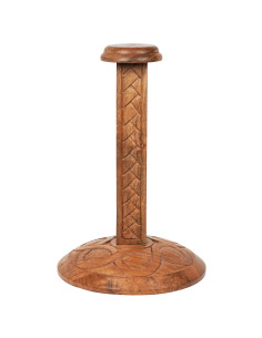 Carved wooden support to hang helmets (38 cm.)