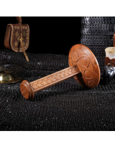 Carved wooden support to hang helmets (38 cm.) 2