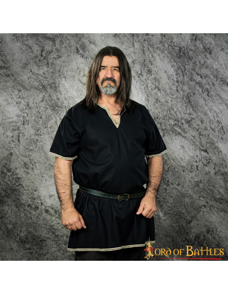 Viking Balder tunic short sleeve - Black