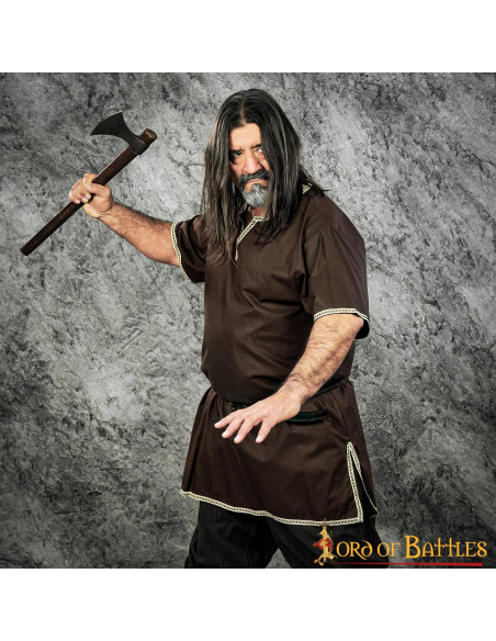 Viking Balder tunic short sleeve - Brown