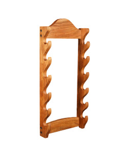 Wooden wall mount to hang up to 6 swords