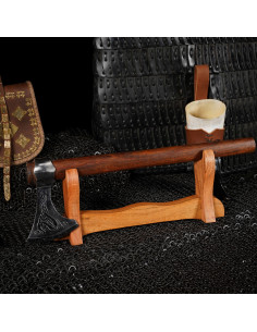 Desktop support in wood to hang 1 sword (34 cm.) 2