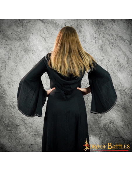 Medieval dress woman Morgana - Black