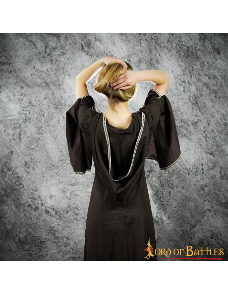 Medieval dress woman Morgana - Brown