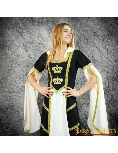 Queen Medieval Dress in bottle green