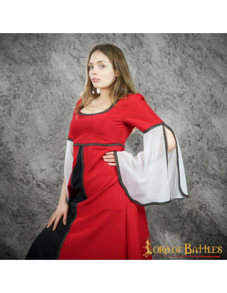 Medieval Courtesan Anne Dress - Red