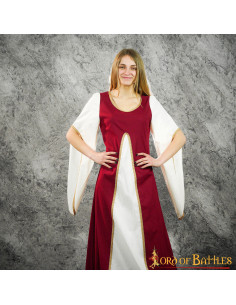 Aelis Courtesan Medieval Dress - Garnet 2