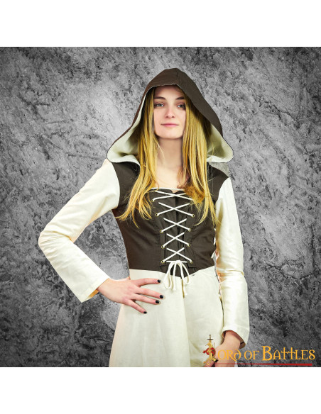 Medieval Dress Woman Eyra - Ecru