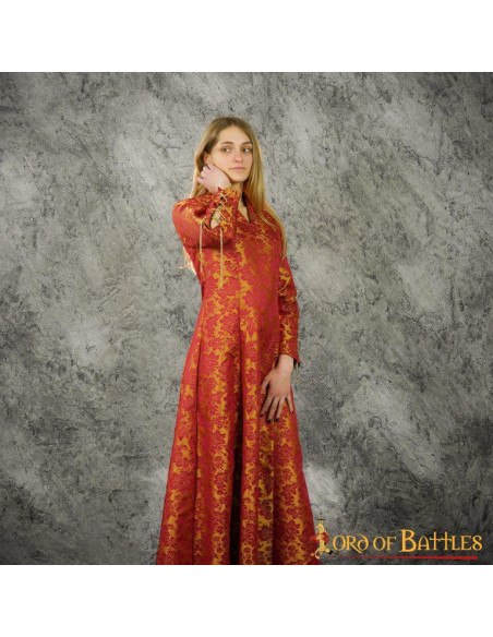 Medieval dress courtesan woman with...