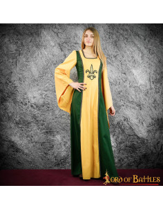 Medieval Courtesan Lisenia Fleur de Lis Dress - Mustard...