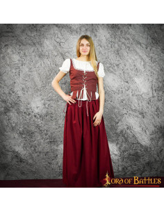 Medieval and Renaissance skirt for women Renan - Garnet