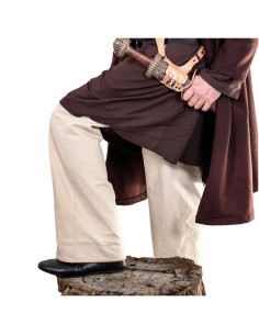 Viking and medieval pants for warriors - ecru color