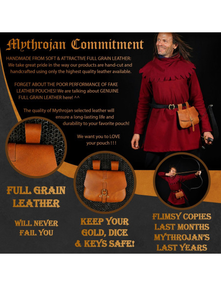 Mythrojan light brown medieval bag...