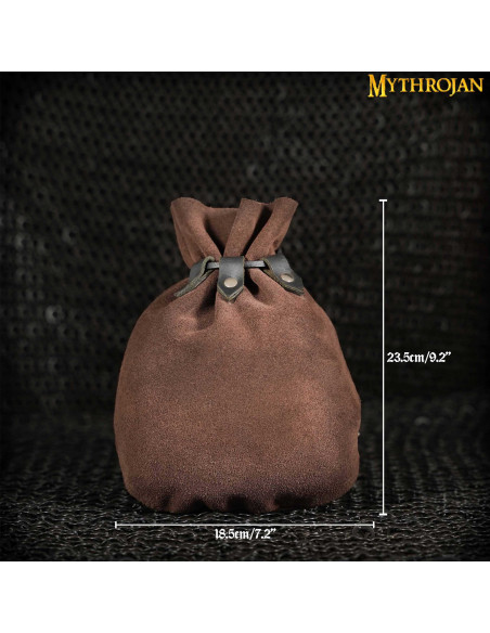 Medieval beggar bag - Dark Brown...
