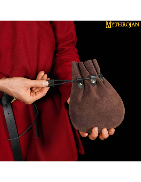 Medieval beggar bag - Dark Brown...