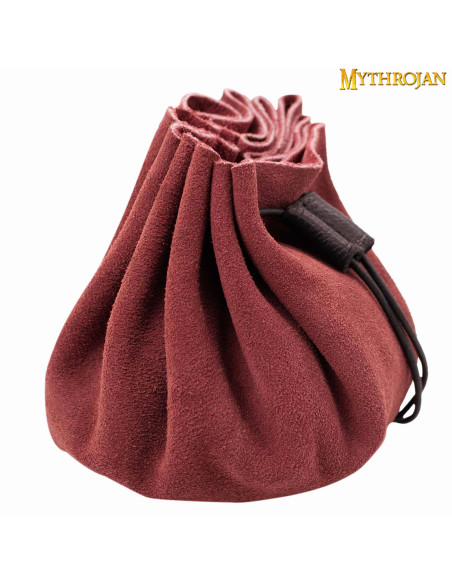 Medieval beggar bag - Red wine red...