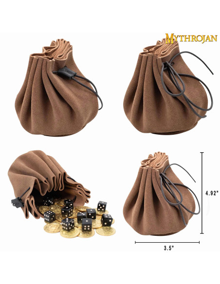 Medieval beggar bag - Light Brown...