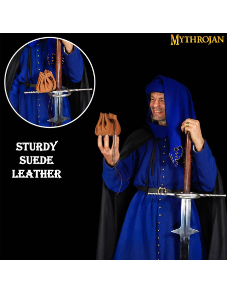 Medieval beggar bag - Light Brown...