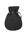 Medieval beggar bag - Black (23.3x18.2 cm.)