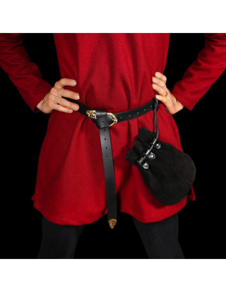 Medieval beggar bag - Black...